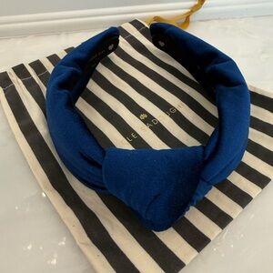 Lele Sadoughi Royal Blue Velvet Headband